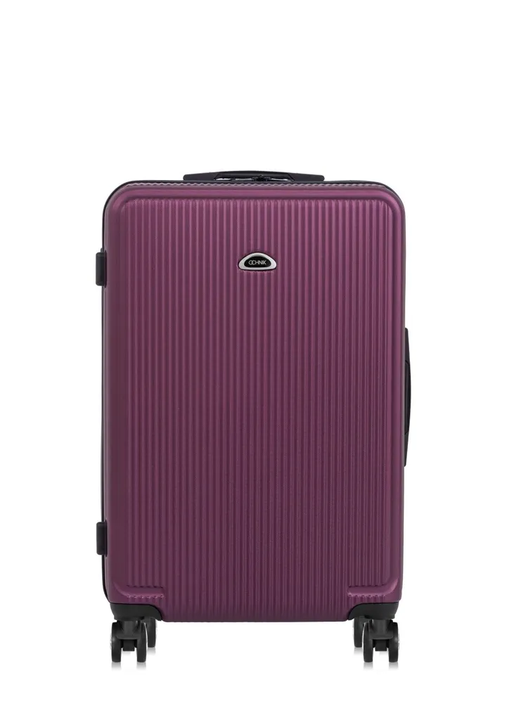 OCHNIK Koffer WALAB-0053 Hartschalenkoffer Reisekoffer Trolley Reisetasche, Material: ABS (Farbe: Rotwein, Größe: L - 74×47×29 cm)